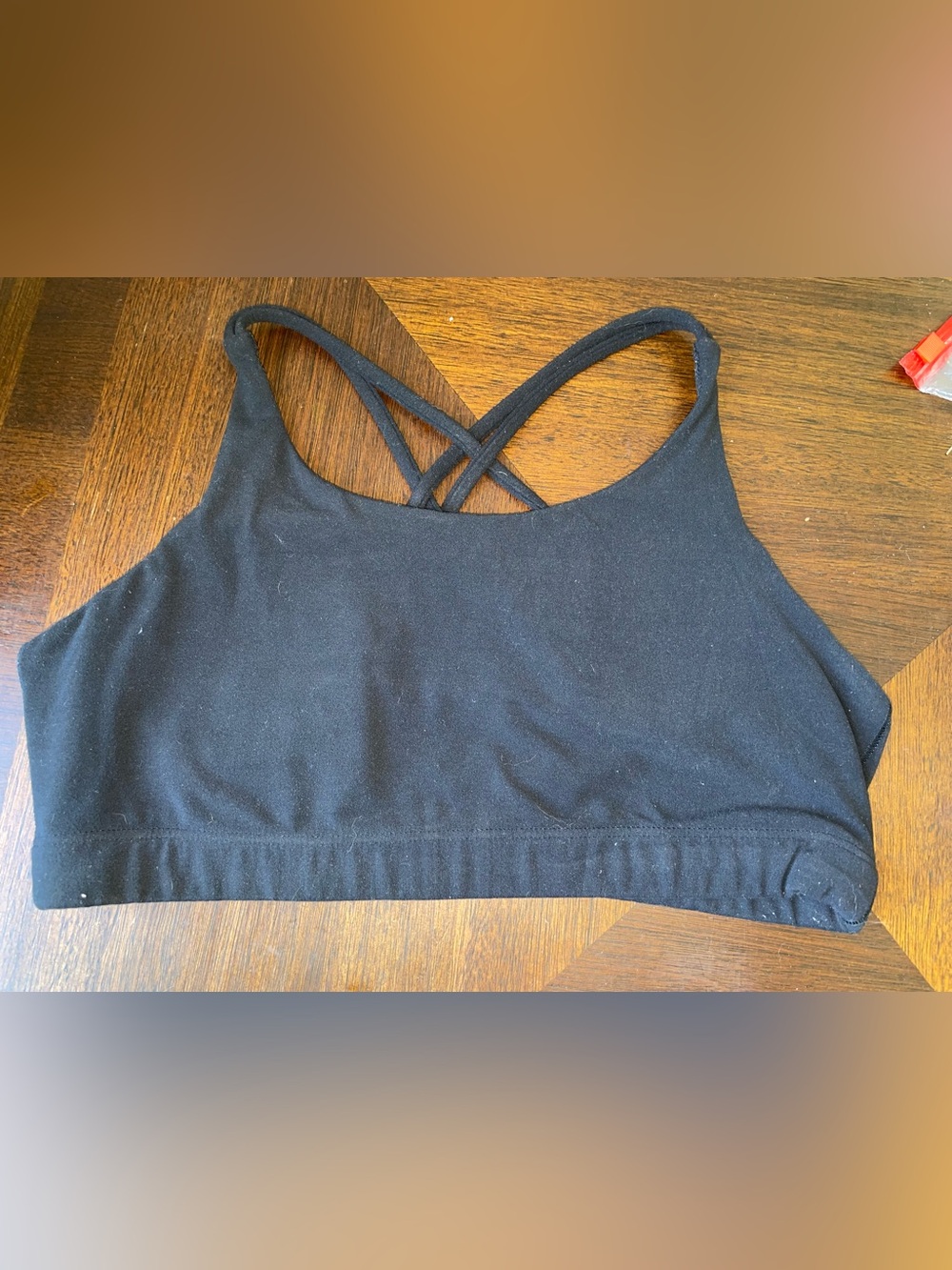 Athleta Women’s Medium Black Criss Cross Back Sports Bra Workout Yoga